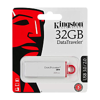 Флеш-накопитель Kingston DataTraveler G4 32GB USB3.0 пластик белый красный 