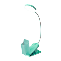 Светильник настольный Ultraflash UF-751 7W 230V прищепка 3 ур.ярк. зеленый (1/50)