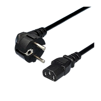 Кабель питания GoPower евровилка CEE 7/7-C13 (f) 1.8м ПВХ 0.75мм черный (1/100)