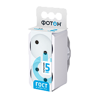 Разветвитель Фотон АМ 6-2 2р.Б/З 6A белый (1/20/120)