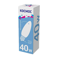 Лампа накаливания Космос E27 40W 220-240V свеча Брест матовая (1/10/100)