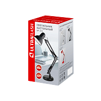 Светильник настольный Ultraflash UF-313 60W 230V на основании черный (1/12)