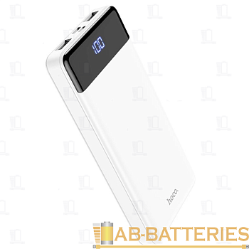 Внешний аккумулятор HOCO J84 10000mAh 2.0A 2USB/Type-C белый (1/30)