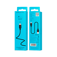 Кабель Borofone BX17 USB (m)-microUSB (m) 1.0м 2.4A ПВХ черный (1/648)
