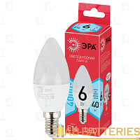 Лампа светодиодная ЭРА B35 E14 6W 4000К 220-240V свеча RED LINE (1/10/100)