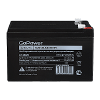 Аккумулятор свинцово-кислотный GoPower LA-12120 12V 12Ah клеммы T2/ F2 (1/4)
