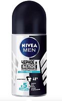 Дезодорант мужской Nivea черное и белое Fresh роликовый 50мл (1/30)
