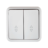 Выключатель накладной Lexman First 2 клавиши белый