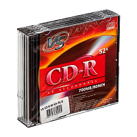 Диск CD-R VS 700MB 52x 5шт. SlimCase (5/200)