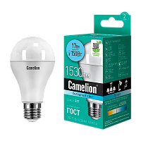 Лампа светодиодная Camelion A65 E27 17W 4500К 170-265V груша матовая (1/10/100)