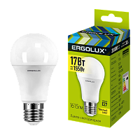 Лампа светодиодная Ergolux A60 E27 17W 3000К 180-240V груша ЛОН (1/10/100)