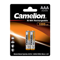 Аккумулятор бытовой Camelion HR03 AAA BL2 NI-MH 1000mAh (2/24/480/17280) 