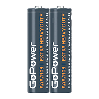 Батарейка GoPower R03 AAA SH2 Heavy Duty Солевая 1.5V (2/60/1200) 