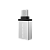 Переходник Borofone BV3 Type-C (m)-USB (f) алюминий серебряный (1/100/600)