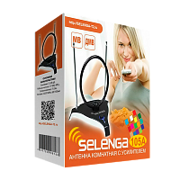 ТВ-Антенна комнатная Selenga 105A активная с питанием с усилителем DVB-T/T2 (1/30)