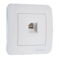 Розетка телефонная Makel Lillium Natural 1гн. белый 55014 (1/12)