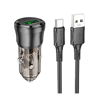 Автомобильное З/У Borofone BZ23 1USB 18W QC3.0 черный (1/98/392)