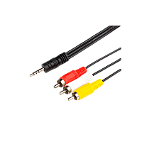 Кабель AUX Atcom Jack 3.5mm (m)-2xRCA (m) 1.5м силикон черный (1/10/200)