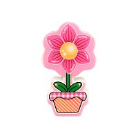 Ночник Camelion NL-231 "Цветок" 1LED 0.5W 220V в розетку розовый (1/18/72)