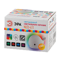 Ночник ЭРА NLED-411 1W 220V на основании рег.ярк./цвета белый (1/40) 