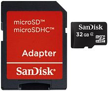 Карта памяти microSD SanDisk Mobile 32GB Class4 4 МБ/сек с адаптером