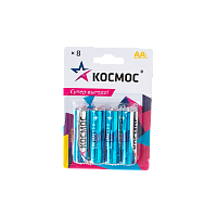 Батарейка Космос LR6 AA BL8 Alkaline 1.5V (8/96/576)