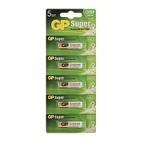 Батарейка GP Super LR03 AAA BL5 Alkaline 1.5V отрывные (5/60/600) R 