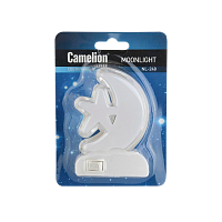 Ночник Camelion NL-248 220V в розетку белый (1/24/96)