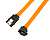 Кабель GoPower SATA (m)-SATA (m) 0.5м силикон ver.3.0 оранжевый в пакете (1/250)