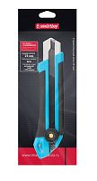 Нож строительный Smartbuy 25мм выдвижной ABS+TPR корпус голубой