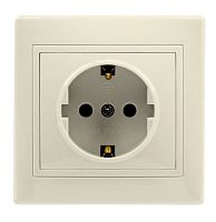 Розетка Smartbuy "Венера" 1гн. 16A С/З пластик бежевый