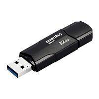 Флеш-накопитель Smartbuy Clue 32GB USB2.0 пластик черный 