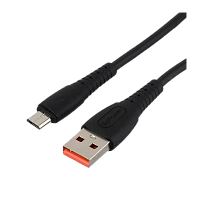 Кабель GoPower GP07M USB (m)-microUSB (m) 1м 2.4A силикон черный (1/200/800)