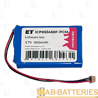 Аккумулятор ET ICP053450F 5.0*34.0*50.0, 1100mAh, Li-Ion (1/10/100)