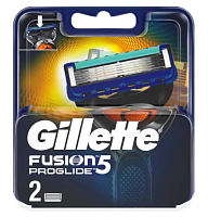 Сменные кассеты Gillette FUSION PROGLIDE 5 лезвий 2шт. (цена за 1 шт) (2/20)