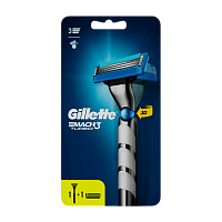 Бритва Gillette "MACH3 TURBO 3D" 3 лезвия 2 кассеты ENG (1/6) 