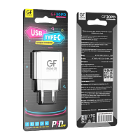 Сетевое З/У GFPower GF30PD Type-C 3.0A QC3.0 белый (75/300)