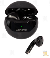 Наушники вставные Lenovo HT38 bluetooth 5.0 с микр. черный
