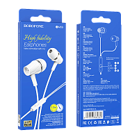 Наушники внутриканальные Borofone BM69 с микр. белый (1/76/304)