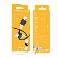 Кабель Borofone BX84 USB (m)-Lightning (m) 1м 2.4A ПВХ черный (1/360)
