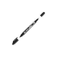 Маркер перманентный Luxor TWIN MARKER 150 1.0/0.7 мм двухсторонний черный (1/12/144/1152)