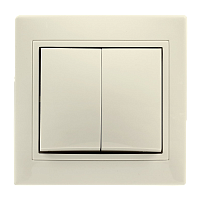 Выключатель Smartbuy "Венера" 2-клав.10A бежевый