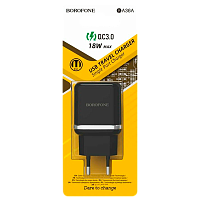 Сетевое З/У Borofone BA36A 1USB 3.0A 18W QC3.0 черный (1/65/260)