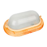 Светильник влагозащищенный Camelion 1402D 60W 230V E27 накладной 140мм клён (1/8)