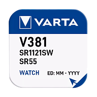 Батарейка Varta 381 (SR1120SW) BL1 Silver Oxide 1.55V (1/10/100)