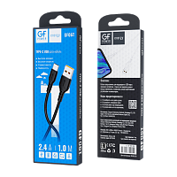 Кабель GFPower 06T USB (m)-Type-C (m) 1м 2.4A ПВХ черный (1/200/800)
