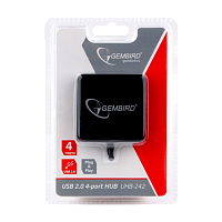 USB-Хаб Gembird UHB-242 4USB USB2.0 черный (1/60) 