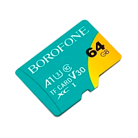 Карта памяти microSD Borofone 64GB Class10 A1 UHS-I (U3) 95 МБ/сек V30 (1/100)