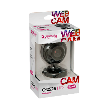 Веб-камера Defender C-2525HD CMOS 1600x1200 2Мп USB черный (1/50) 