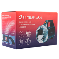 Фонарь ручной Ultraflash LED38103 LED+COB от аккумулятора Type-C 3 режима черный (1/6/24)